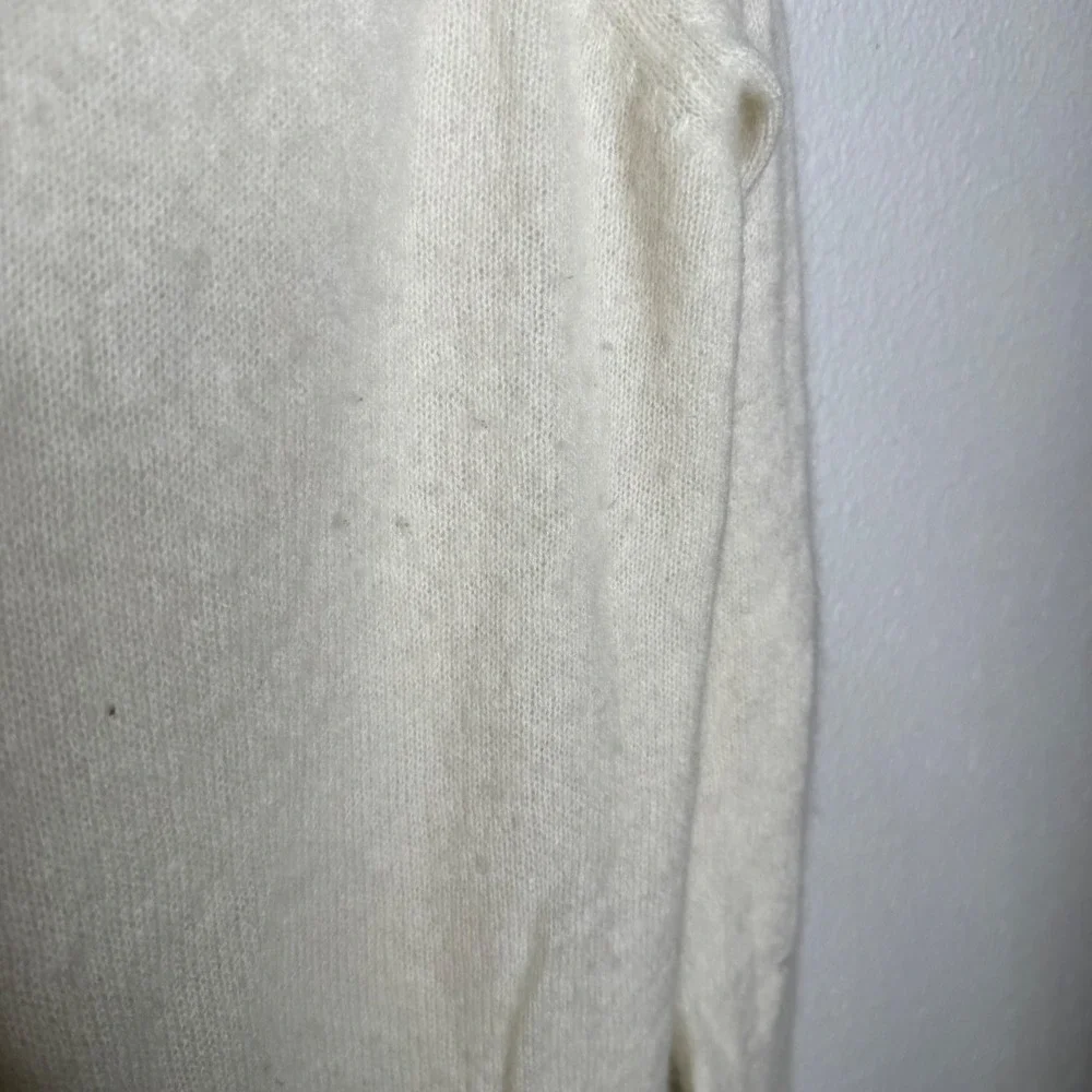 PORTOLANO 100% Cashmere Cream Pullover Sweater‎ Long Sleeve Women's Size M
